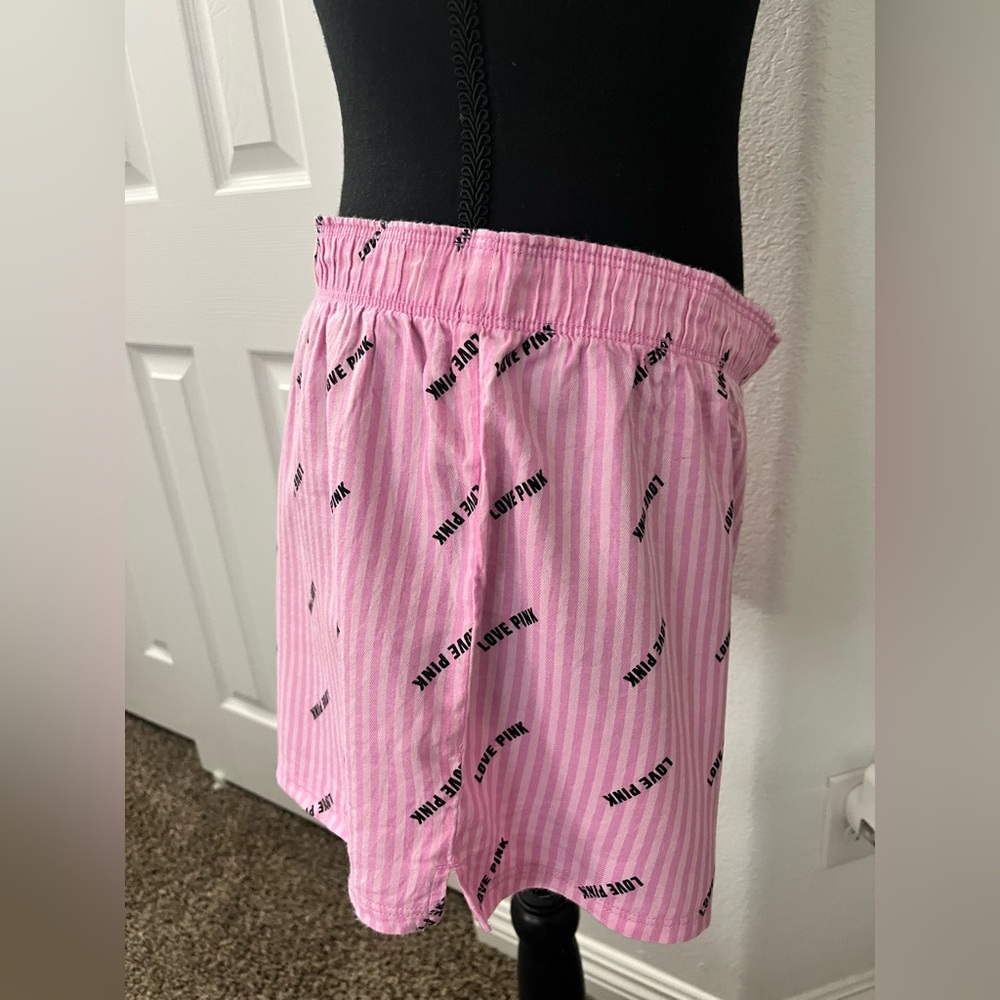 PINK by Victoria’s Secret “Love PINK” Striped Boxer Shorts - Picture 7 of 8